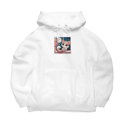 目が可愛い猫グッズ Big Hoodie