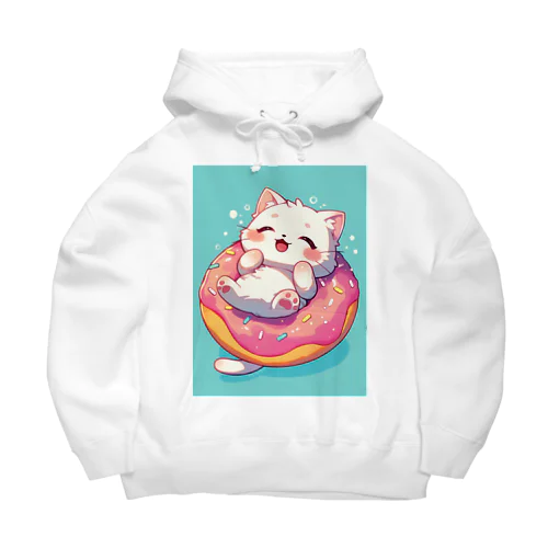 子猫ドーナツ浮輪楽む　　なでしこ1478 Big Hoodie