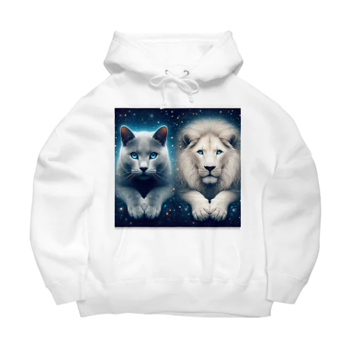 猫タッグ Big Hoodie