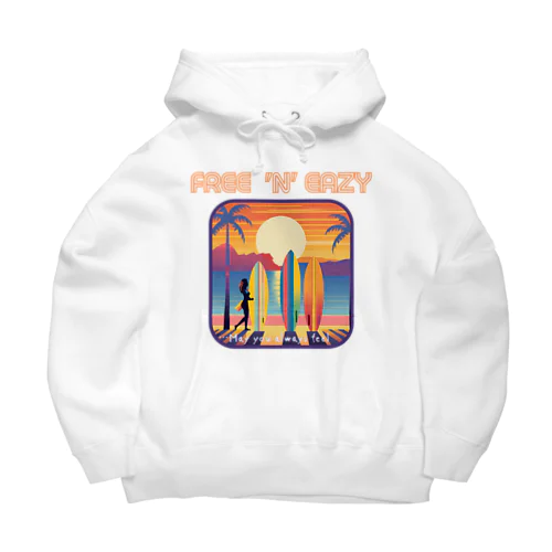  FREE 'N' EAZY  Tropical1 Big Hoodie