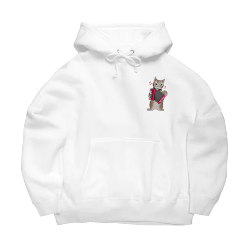 アコーディオンを弾く猫 Big Hoodie