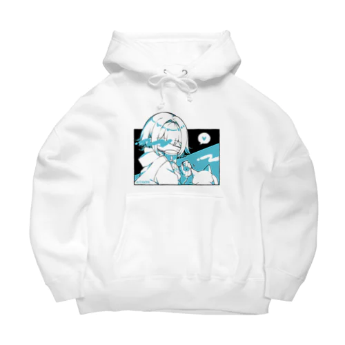 餌付けしてる子　黒　表面 Big Hoodie