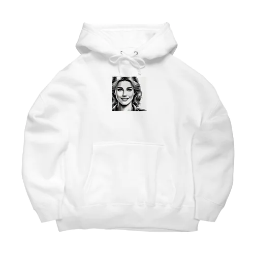 微笑む女性 Big Hoodie