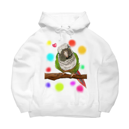 ホオミドリアカオウロコインコ フルカラー② Big Hoodie