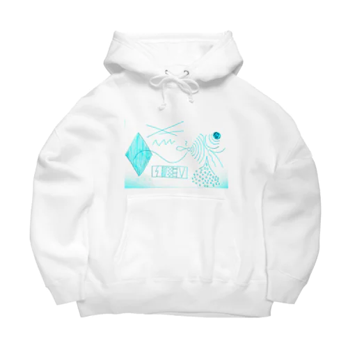 幾何学模様的なデザイン Big Hoodie