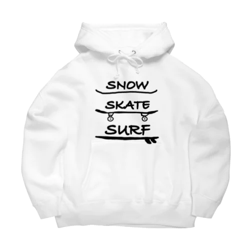 Snow Skate Surf Big Hoodie