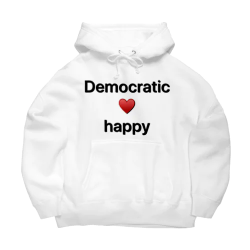  Democratic happy ビッグシルエットパーカー