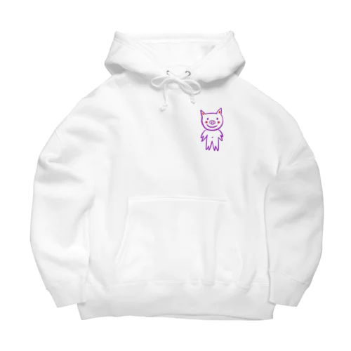 パープルピッグくん Big Hoodie