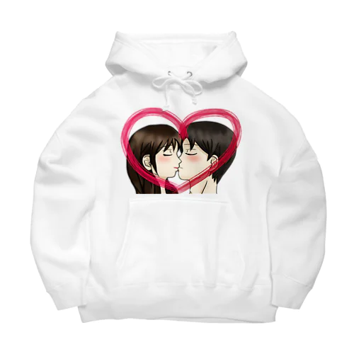 Kiss with heart♥ Big Hoodie