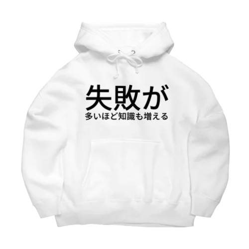 失敗が多いほど知識も増える Big Hoodie