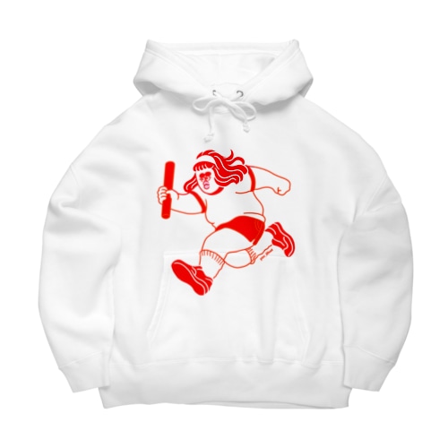 リレーガール 赤 Big Hoodie