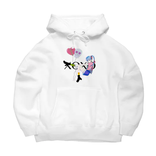 女の子（文字あり背景なし） Big Hoodie