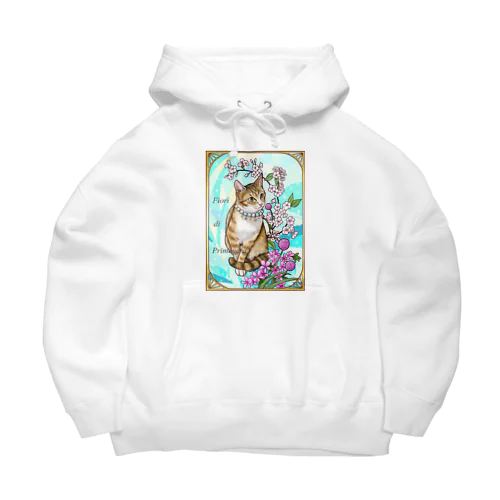 春の花々と猫　Fiori di PrimaveraⅡ Big Hoodie