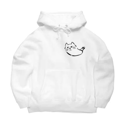 飼い主よ、何か用か？　モノクロ黒 Big Hoodie