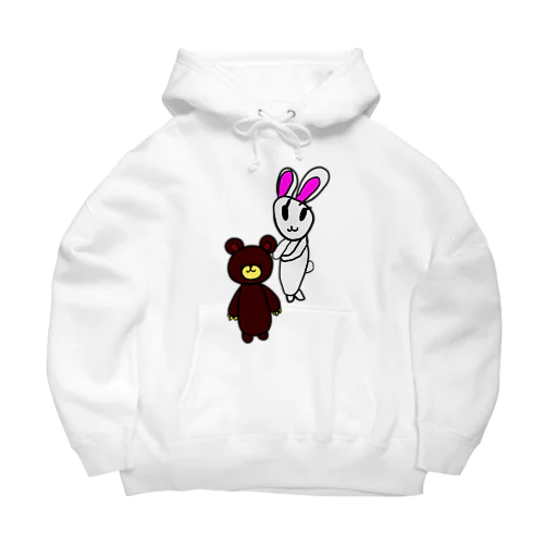 娘の絵シリーズ～rabbit＆bear～ Big Hoodie