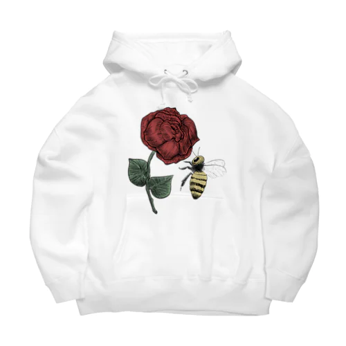 薔薇と蜂　ワンポイント Big Hoodie