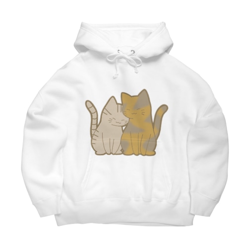 表裏印刷　仲良し猫　キジトラ&サビ Big Hoodie
