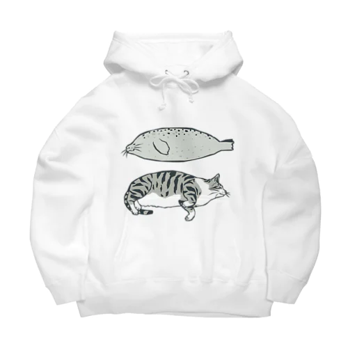 猫とアザラシ Big Hoodie