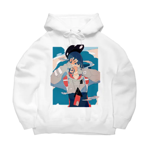 茹で鷄とブロッコリー Big Hoodie