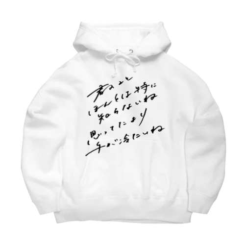 君のことほんとは特に知らないね Big Hoodie