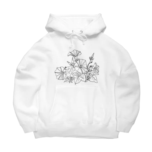 あさがお　モノクロ Big Hoodie