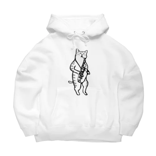 サックスネコ Big Hoodie