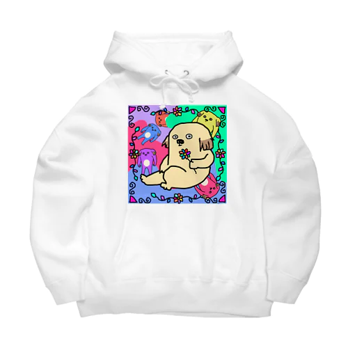 カラフル シーズ犬 Big Hoodie