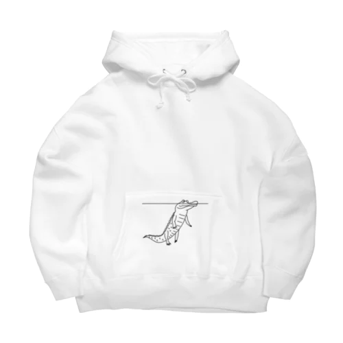 水中で変な格好してるワニ Big Hoodie