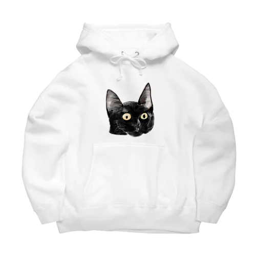 黒猫 のすけくん Big Hoodie