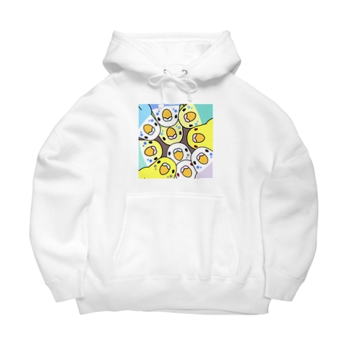 みっちりむっちり過密セキセイインコさん【まめるりはことり】 Big Hoodie