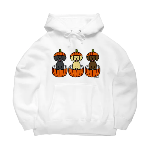 ハロウィンかぼちゃのラブラドール ビッグシルエットパーカー