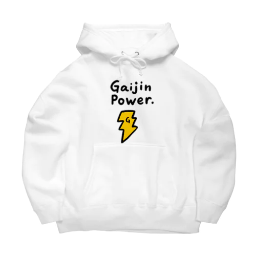 外人パワー Gaijin Power Big Hoodie