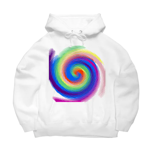 psychedelic-Swirl ビッグシルエットパーカー