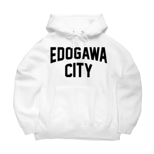 江戸川区 EDOGAWA CITY ロゴブラック ビッグシルエットパーカー