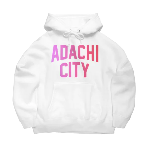 足立区 ADACHI CITY ロゴピンク ビッグシルエットパーカー