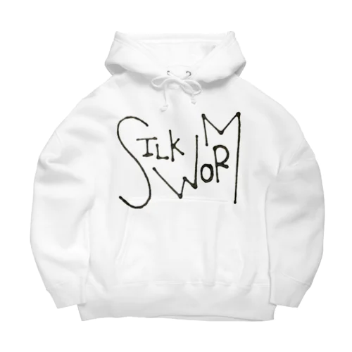 SILK WORMロゴ ビッグシルエットパーカー