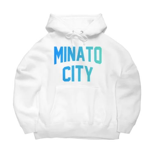 港区 MINATO CITY ロゴブルー Big Hoodie