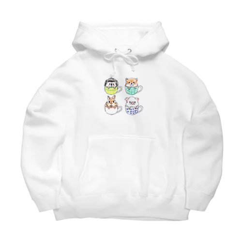 オリジナル　ハリネズミのソフィー、カップにハマってこっちを見ている。 Big Hoodie