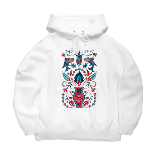 🇹🇷トルコのイズニックタイル【ティール】 Big Hoodie