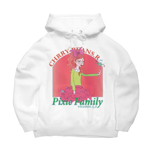 pixie family2-pink Big Hoodie