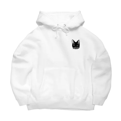 黒猫ジジ　ワンポイント Big Hoodie