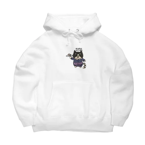 カフェウェイトレスねこ Big Hoodie