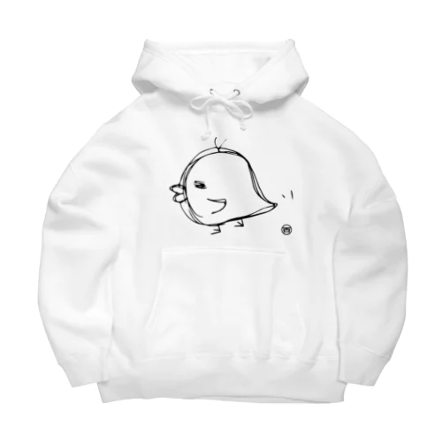 歩く、ひよこ Big Hoodie