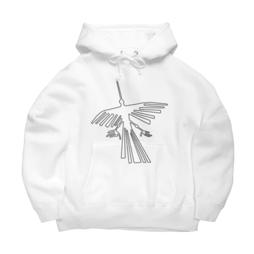 ナスカの地上絵　コンドル（グレー） Big Hoodie