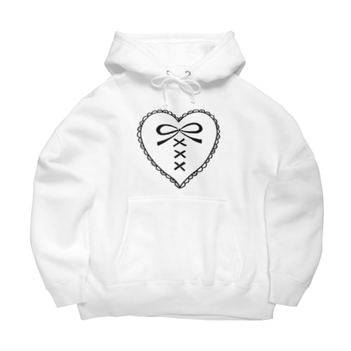 Tie in my heart  Black Big Hoodie