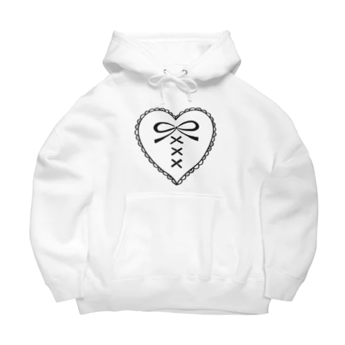 Tie in my heart  Black Big Hoodie