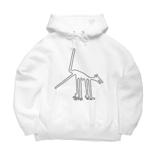 ナスカの地上絵　犬（グレー） Big Hoodie