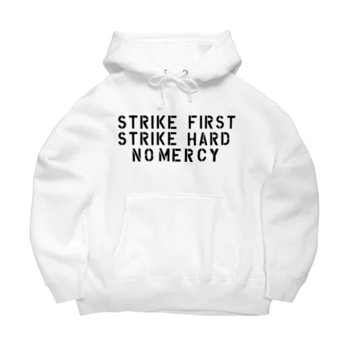 STRIKE FIRST・STRIKE HARD・NO MERCY ビッグシルエットパーカー