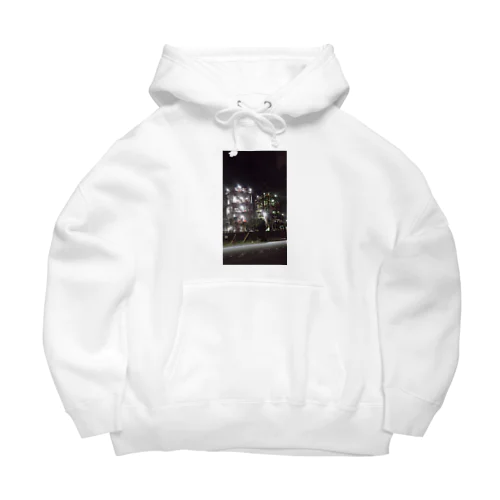 パンクな工場夜景モノクロ Big Hoodie