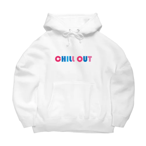 chill out チルしちゃお ピンク ビッグシルエットパーカー